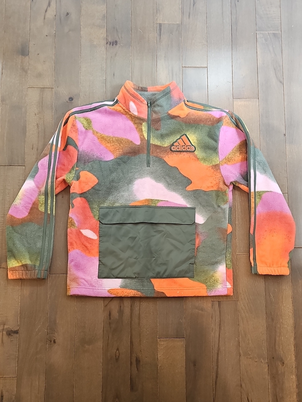 Adidas Cozy Fleece Quarter-Zip Pullover, Kids Large 14/16